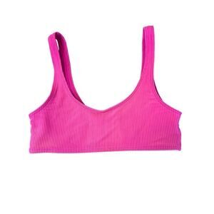 Frankies Bikinis Swim Top Hot PInk Womens Size Small